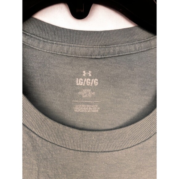 Under Armour Men’s Large UA Tech HeatGear Royal/Gray Performance T‑Shirt Loose - Picture 5 of 6